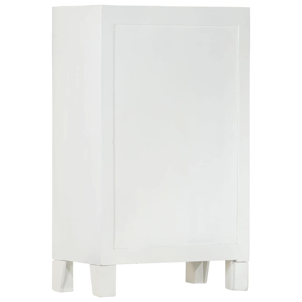 Sideboard White 55x30x90 cm Solid Wood Acacia