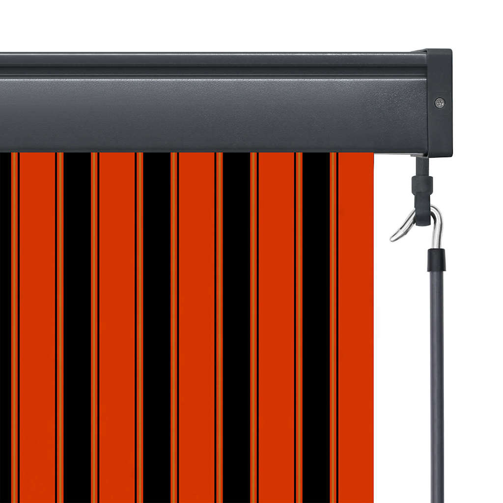 Outdoor Roller Blind Orange and white 180 x 250 cm Fabric