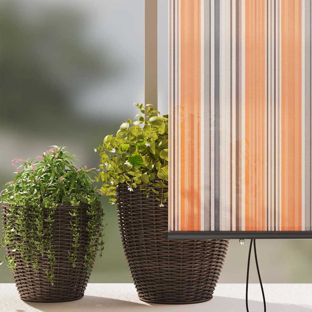 Outdoor Roller Blind Manual Yellow and blue 200 x 250 cm Fabric