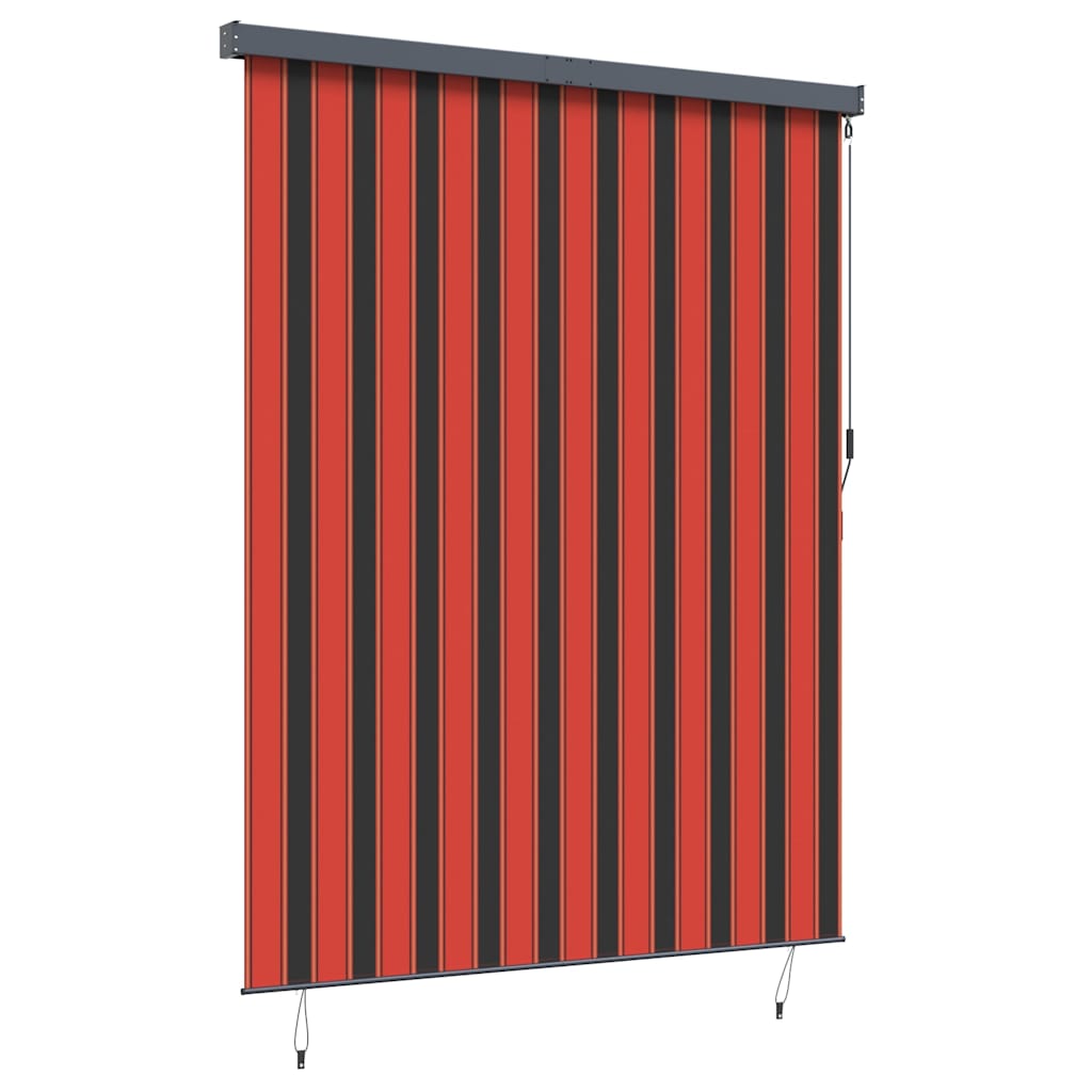 Outdoor Roller Blind Orange and brown 200 x 250 cm Fabric
