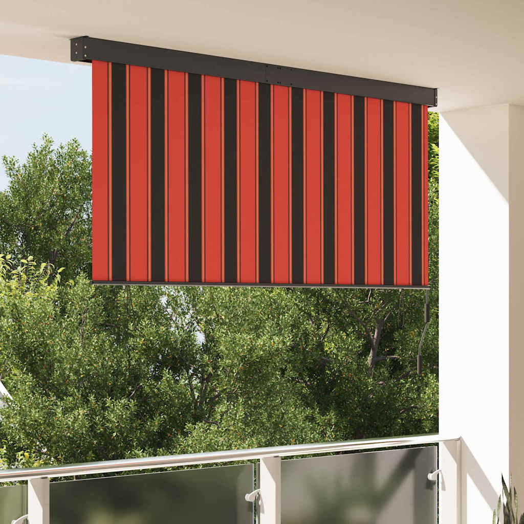 Outdoor Roller Blind Orange and brown 220 x 250 cm Fabric