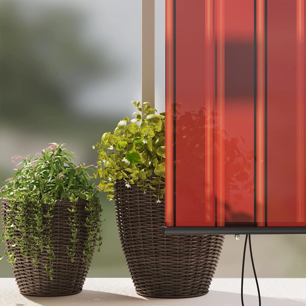 Outdoor Roller Blind Orange and brown 220 x 250 cm Fabric