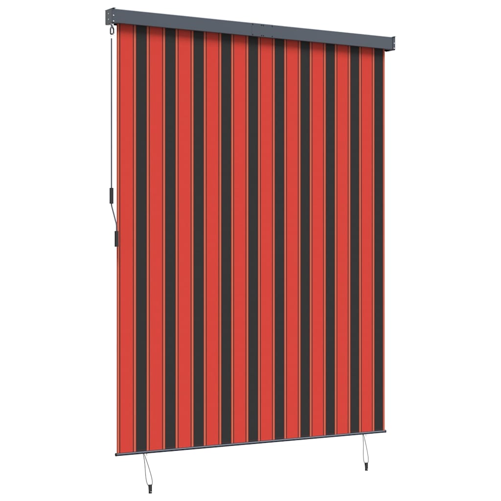 Outdoor Roller Blind Orange and brown 220 x 250 cm Fabric