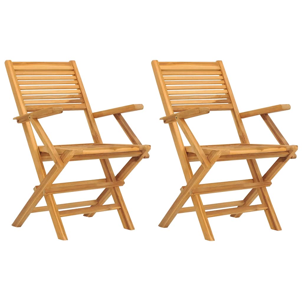 Folding Garden Chairs 2 pcs 55x62x90 cm Solid Wood Teak