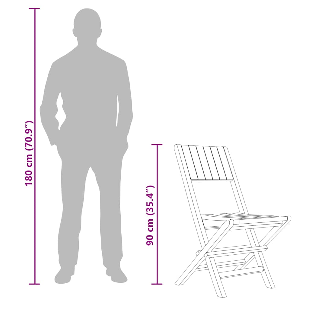 Folding Garden Chairs 8 pcs 47x61x90 cm Solid Wood Teak