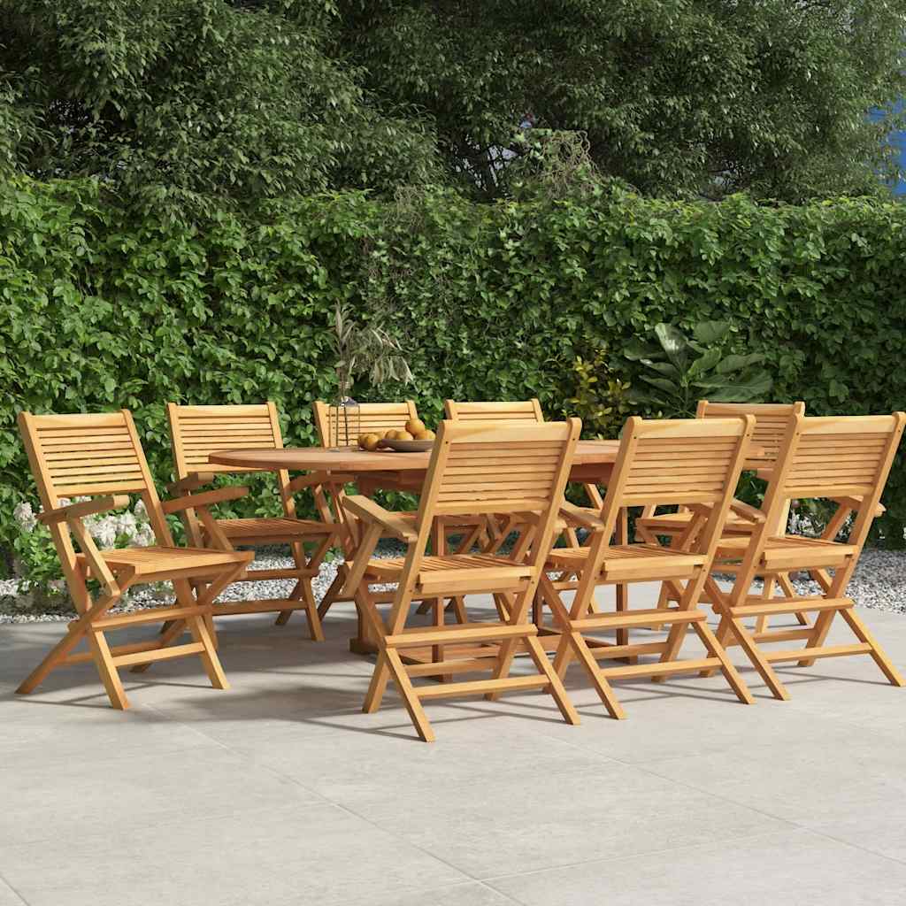 Folding Garden Chairs 8 pcs 55x62x90 cm Solid Wood Teak
