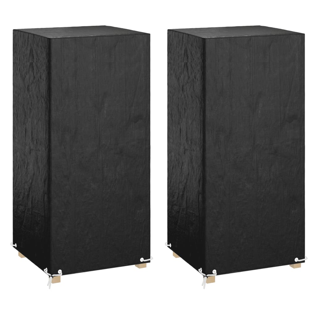 Garden Chair Covers 2 pcs 8 Eyelets 75x70x140 cm Polyethylene