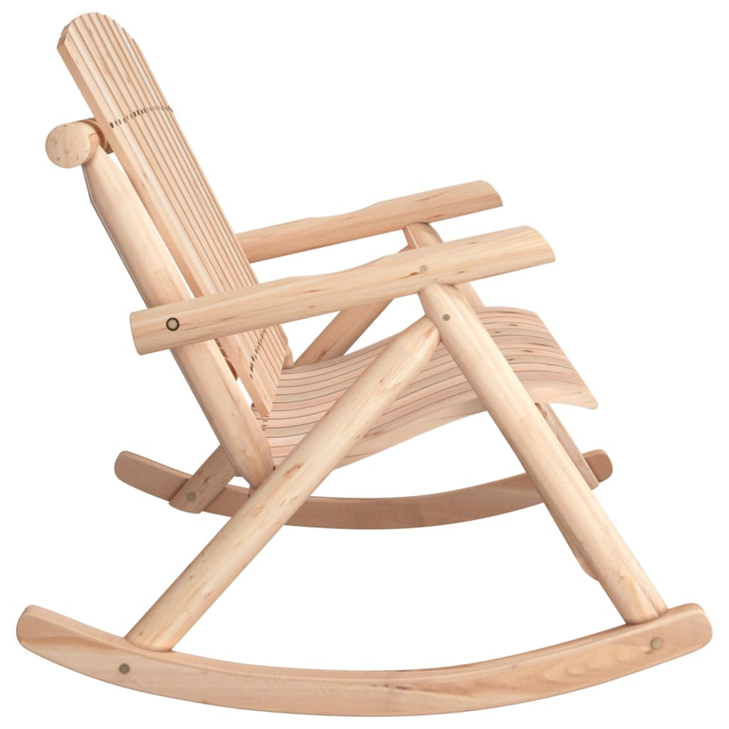 2-Seater Garden Rocking Bench 123x96x102 cm Solid Wood Spruce