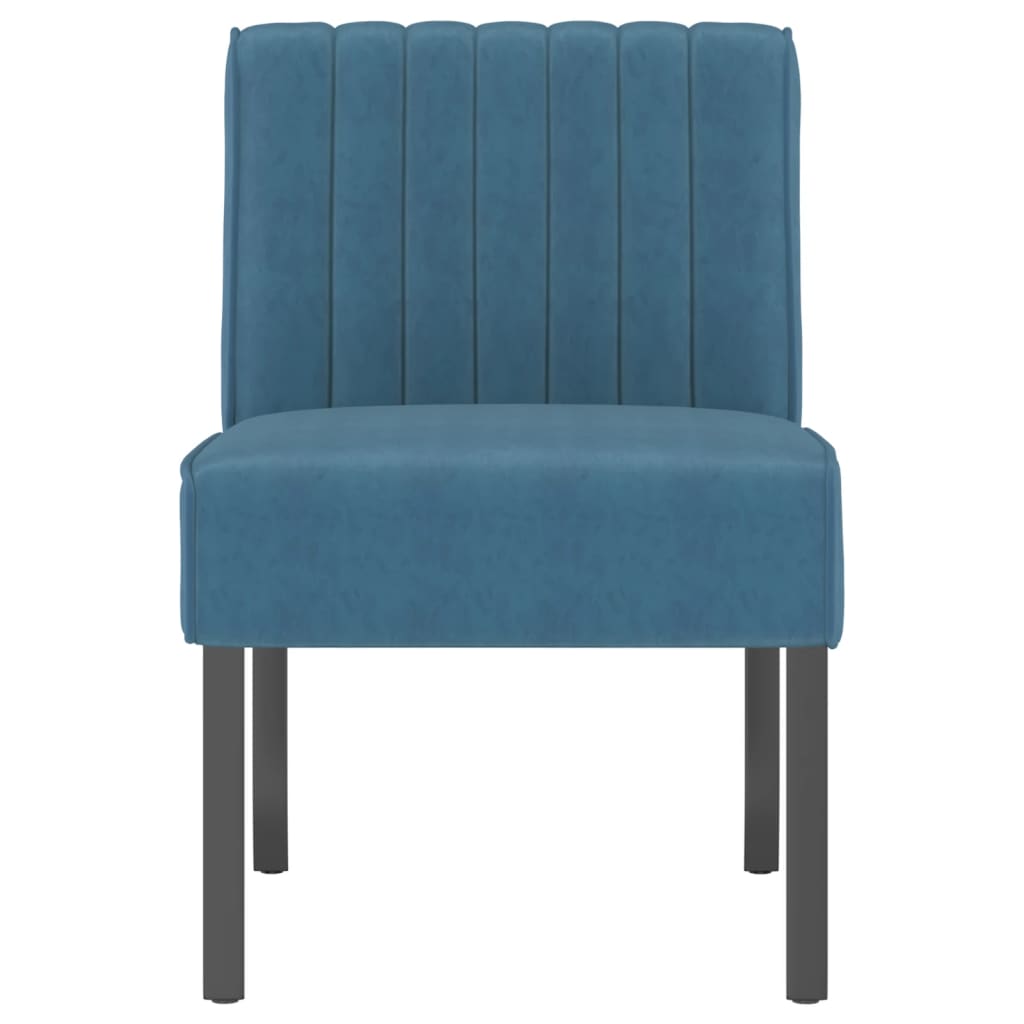 Slipper Chair Blue Velvet