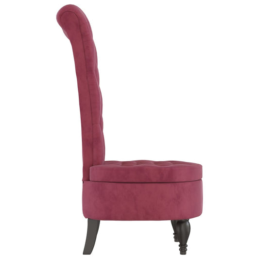 High Back Chair Velvet Button Design