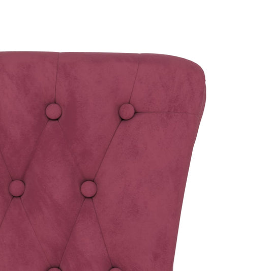 High Back Chair Velvet Button Design