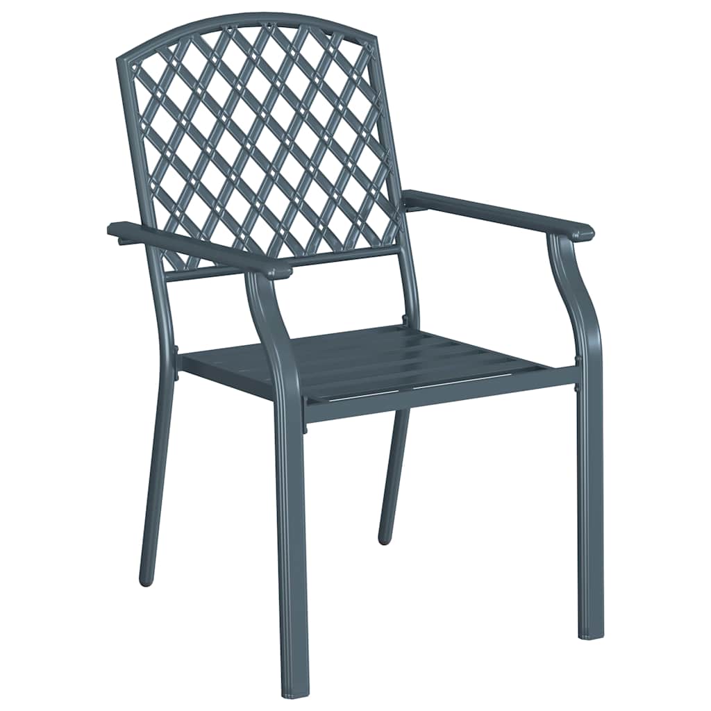 Chair 2 pcs Anthracite 56 x 65 x 89cm Steel
