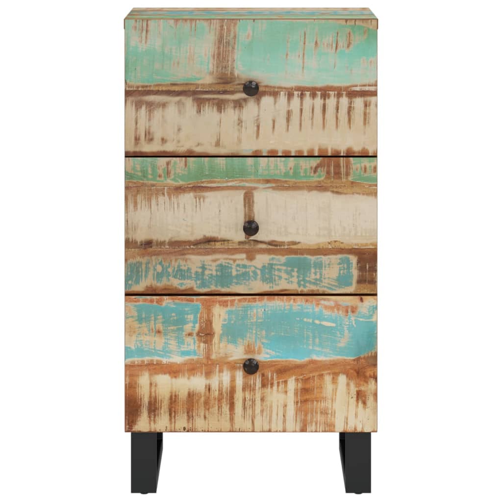 Sideboard with 3 Drawers 40x33.5x75 cm Solid Wood Reclaimed