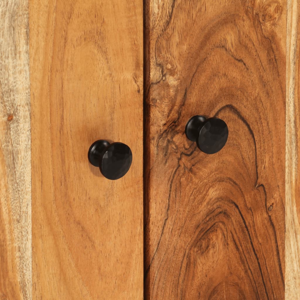 Sideboard with 2 Doors 60x33x75 cm Solid Wood Acacia