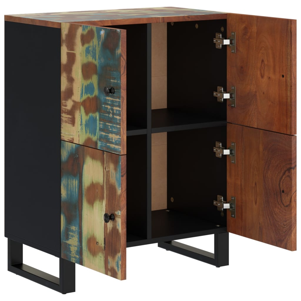 Sideboard with 4 Doors 60x33x75 cm Solid Wood Reclaimed