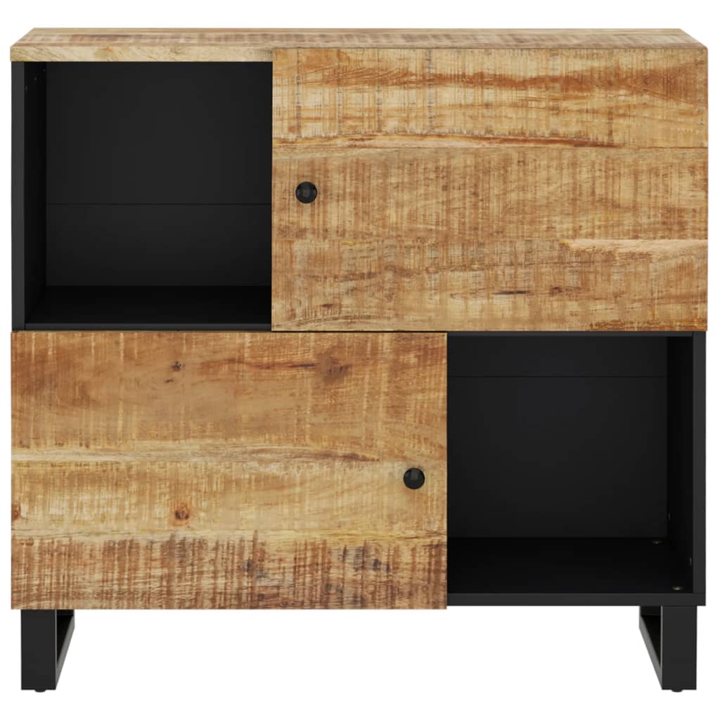 Sideboard with 2 Doors 80x33x75 cm Solid Wood Mango