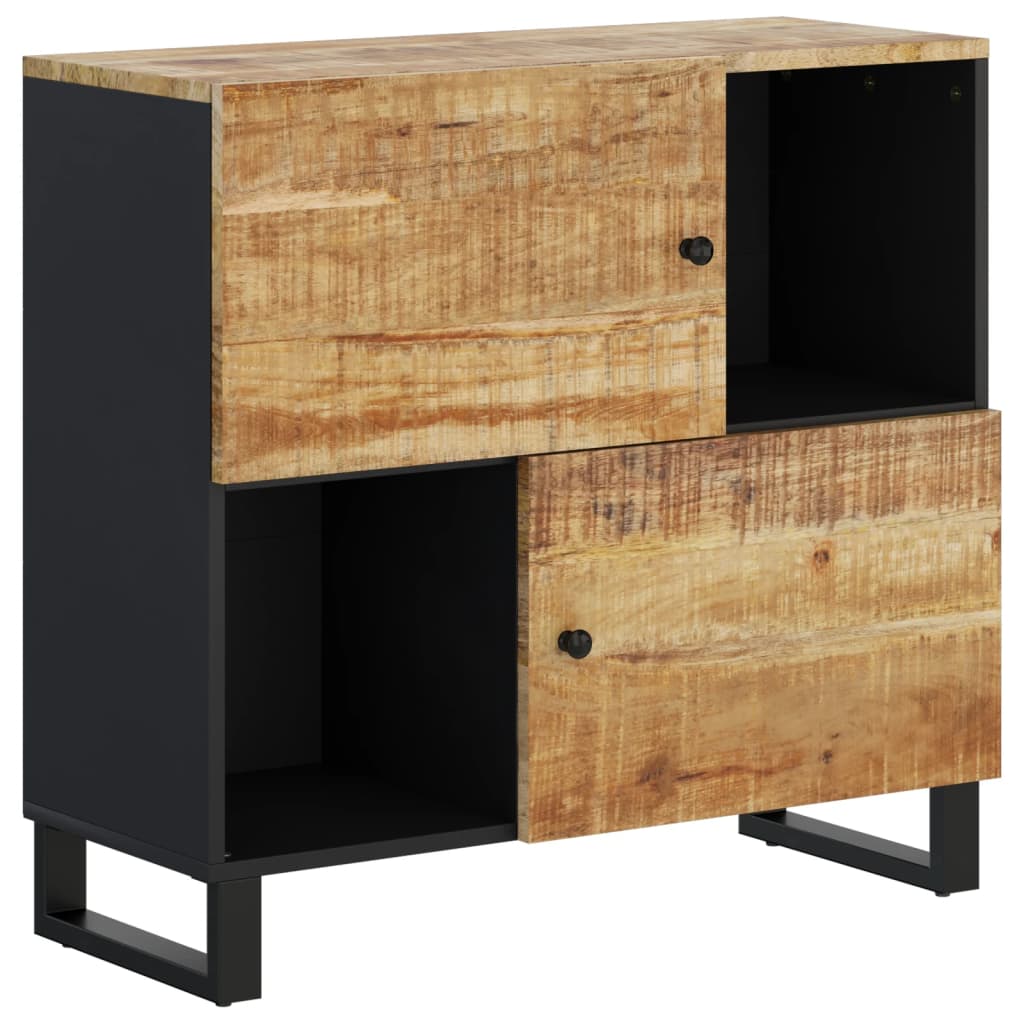 Sideboard with 2 Doors 80x33x75 cm Solid Wood Mango