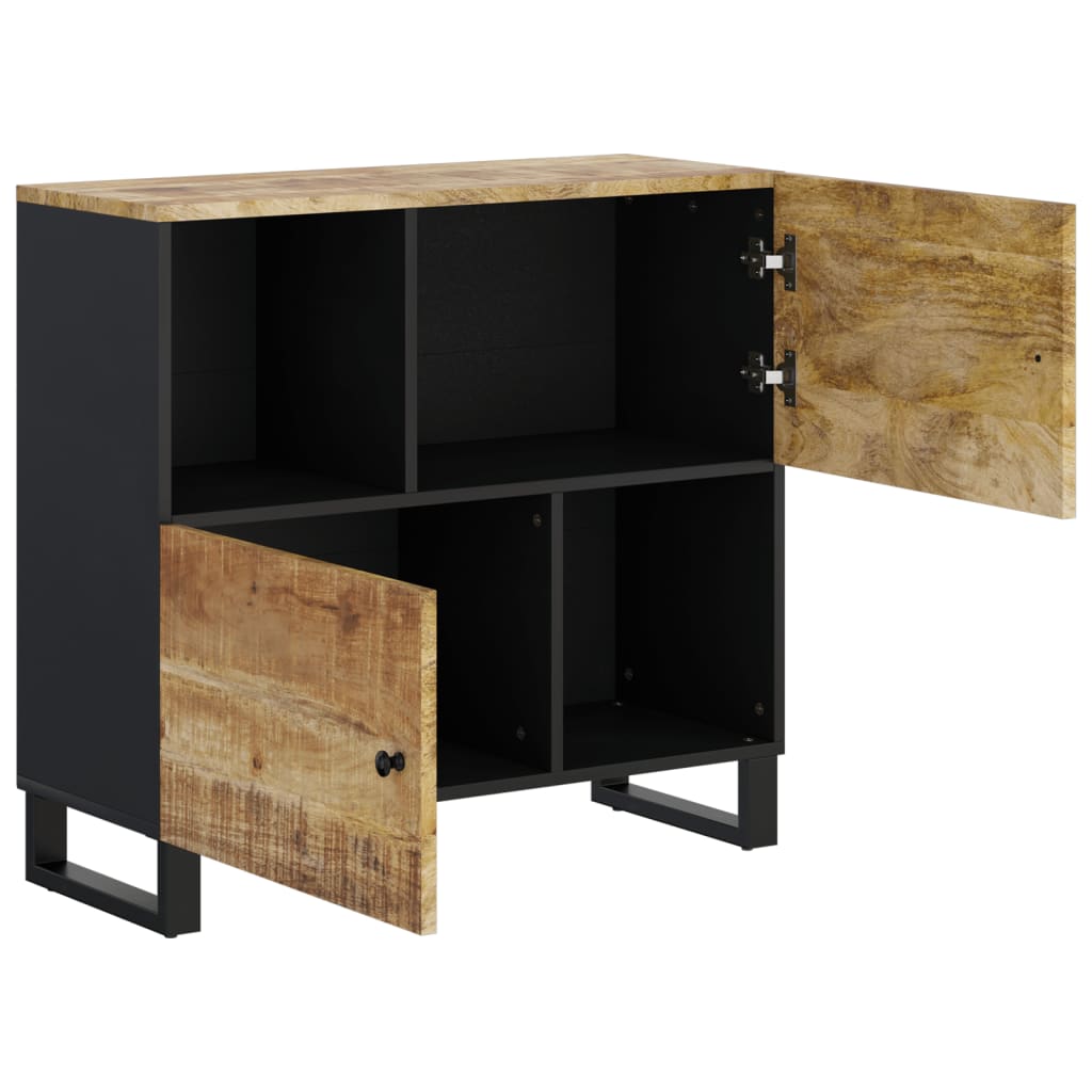 Sideboard with 2 Doors 80x33x75 cm Solid Wood Mango