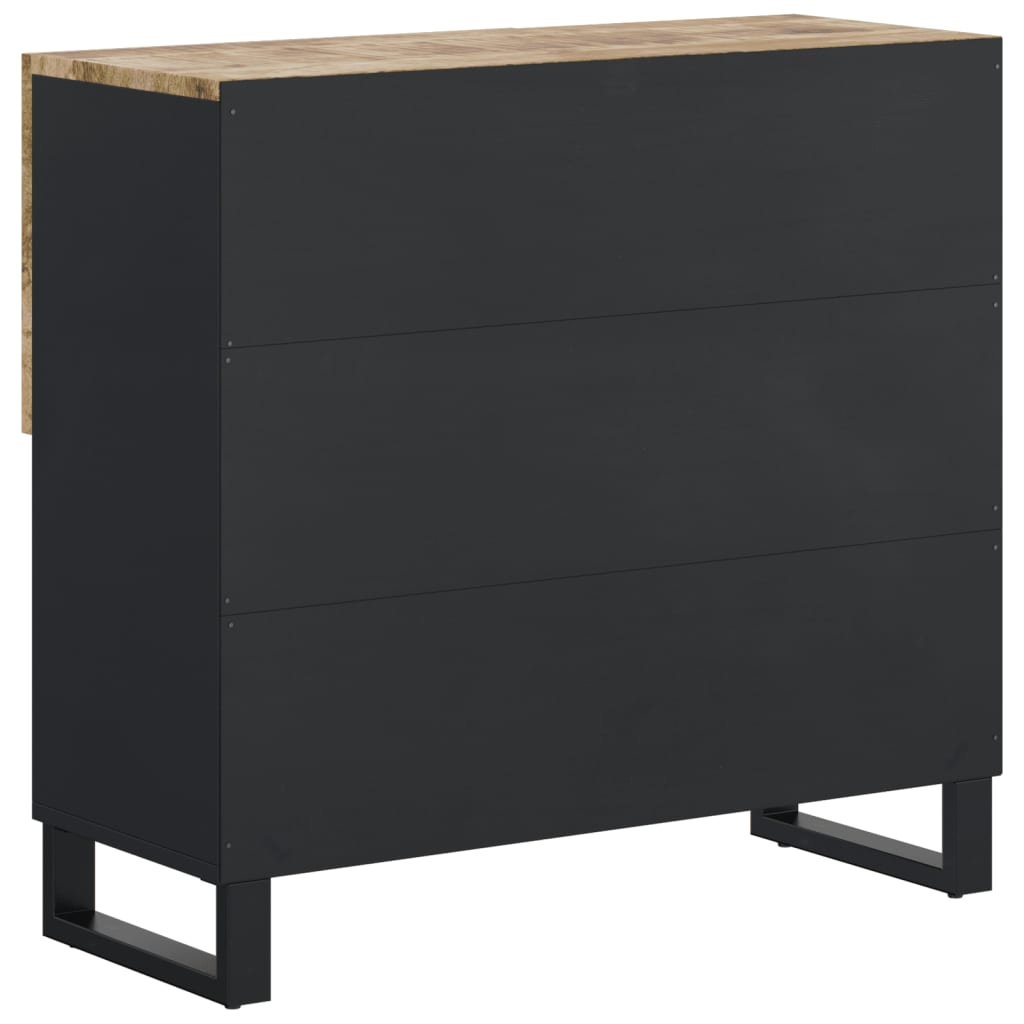 Sideboard with 2 Doors 80x33x75 cm Solid Wood Mango