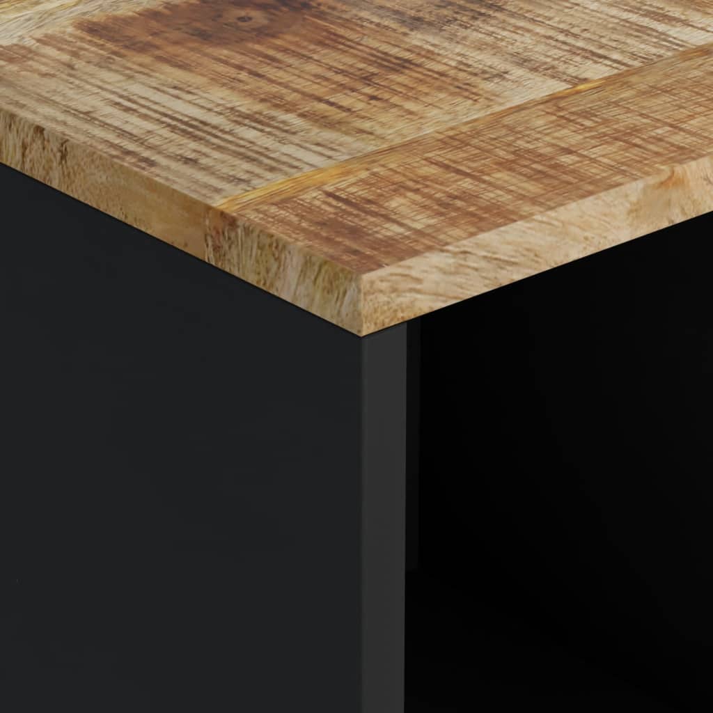 Sideboard with 2 Doors 80x33x75 cm Solid Wood Mango