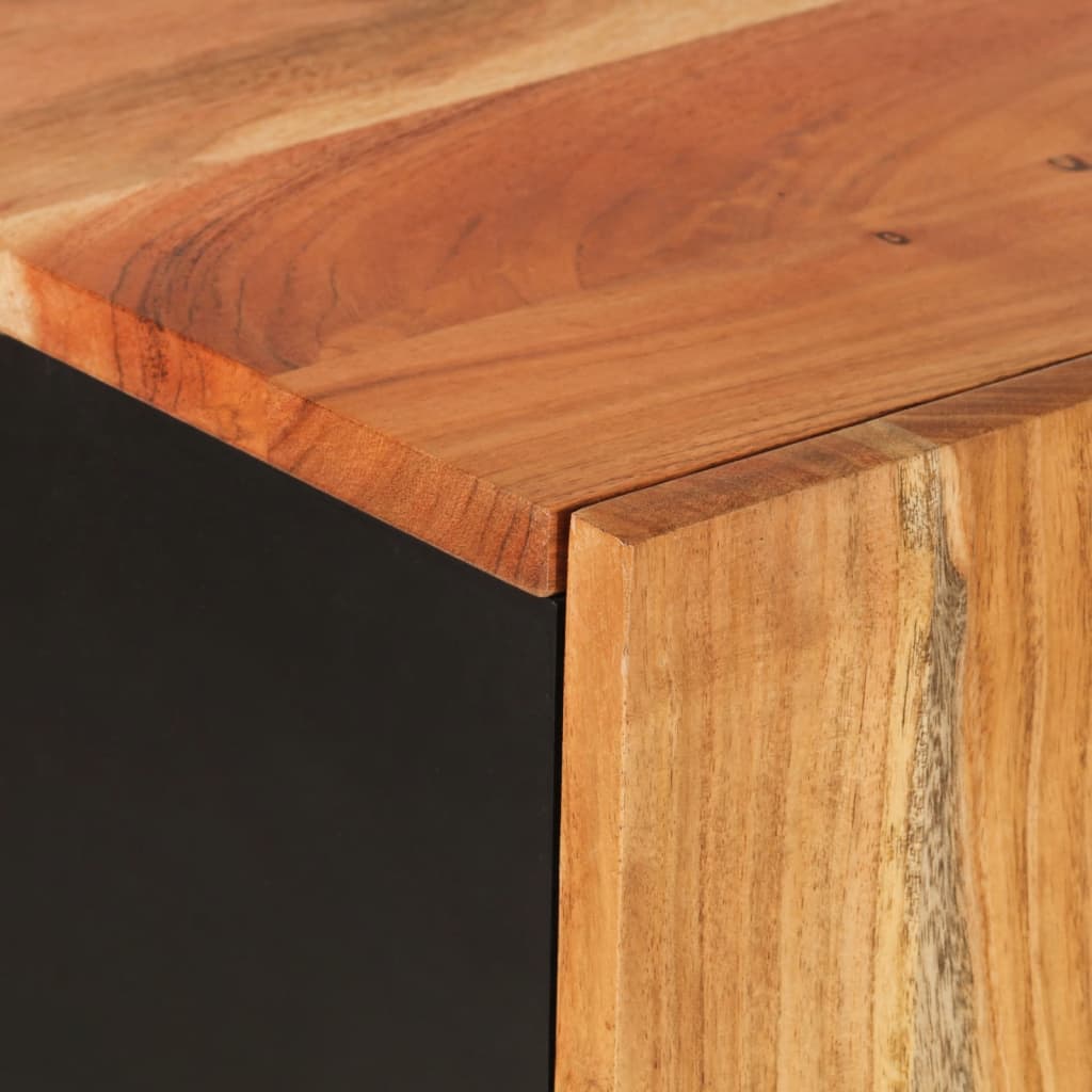 Sideboard with 2 Doors 90x33x75 cm Solid Wood Acacia