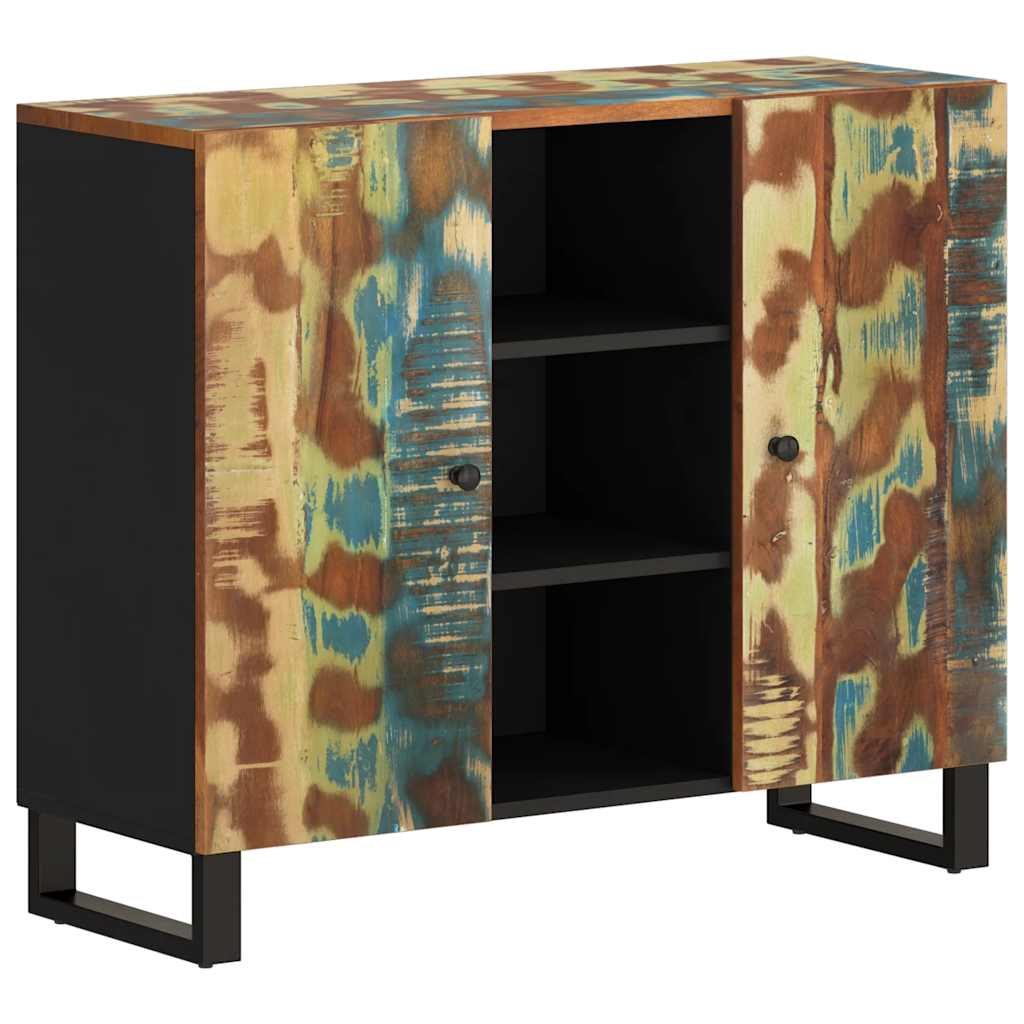 Sideboard with 2 Doors 90x33x75 cm Solid Wood Reclaimed