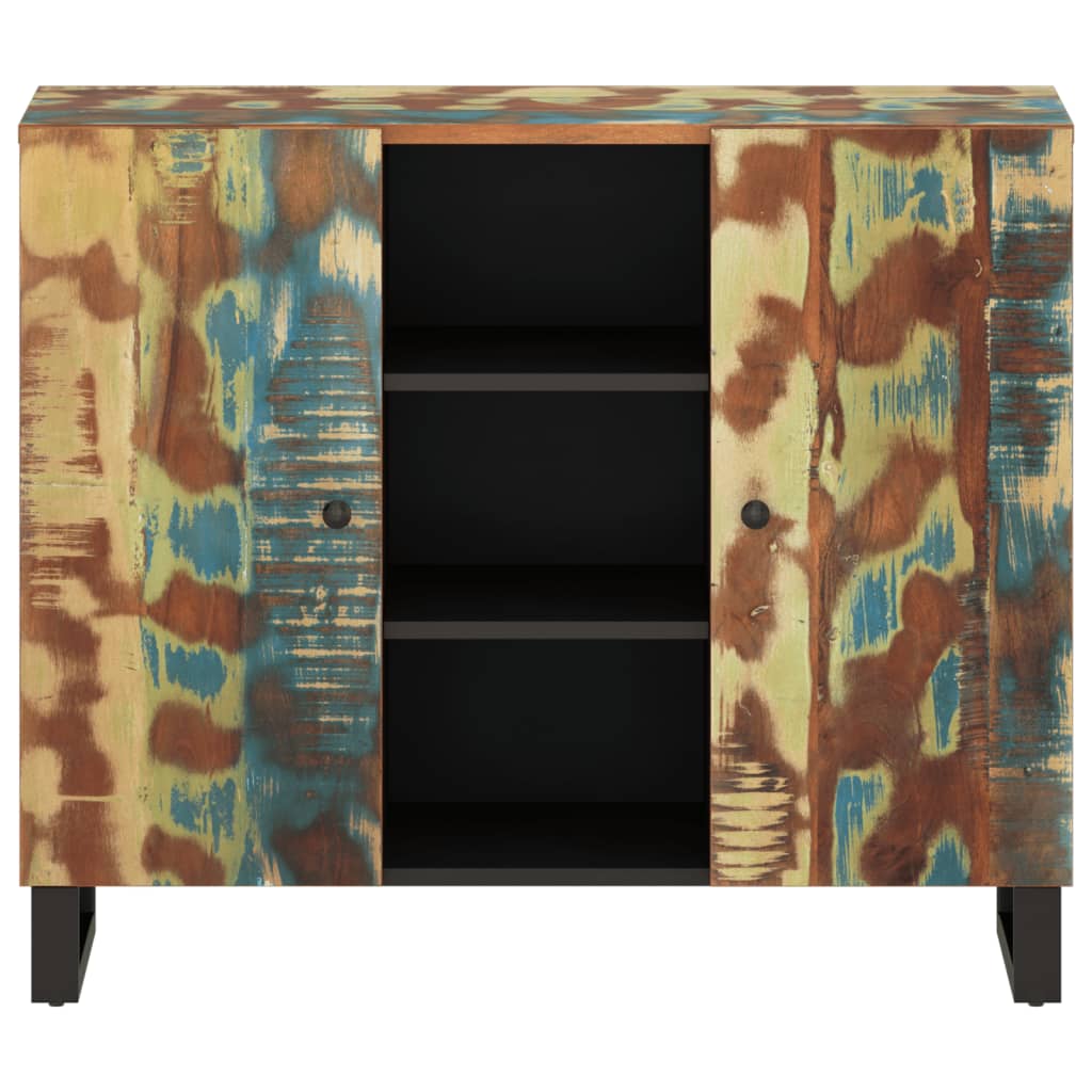Sideboard with 2 Doors 90x33x75 cm Solid Wood Reclaimed