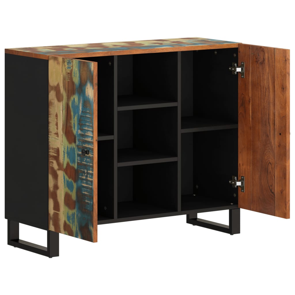 Sideboard with 2 Doors 90x33x75 cm Solid Wood Reclaimed