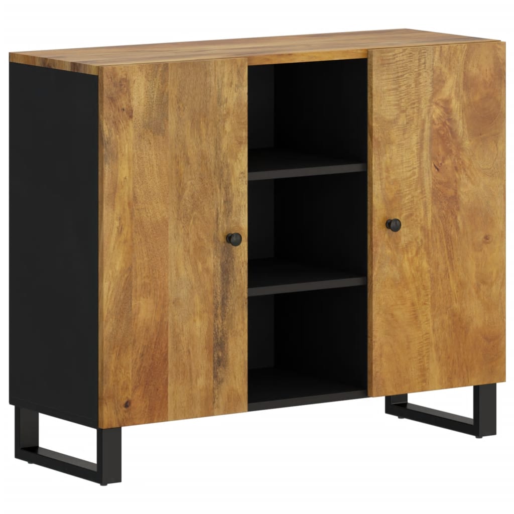 Sideboard with 2 Doors 90x33x75 cm Solid Wood Mango