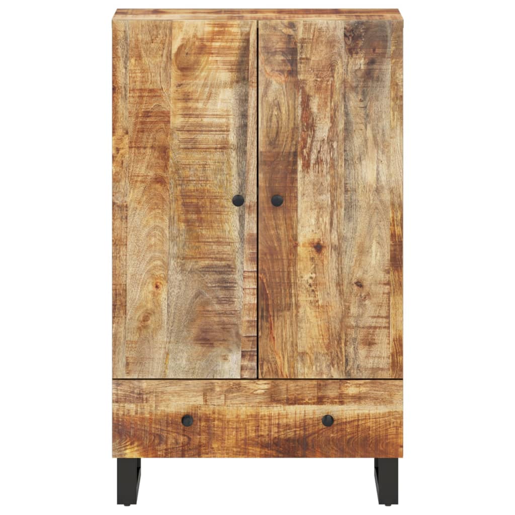 Highboard with Drawer 60x33x100 cm Solid Wood Mango&Iron