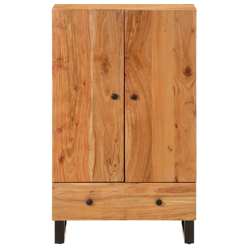 Highboard with Drawer 60x33x100 cm Solid Wood Acacia&Iron