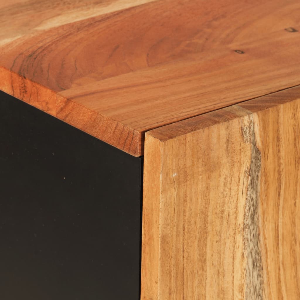 Highboard with Drawer 60x33x100 cm Solid Wood Acacia&Iron