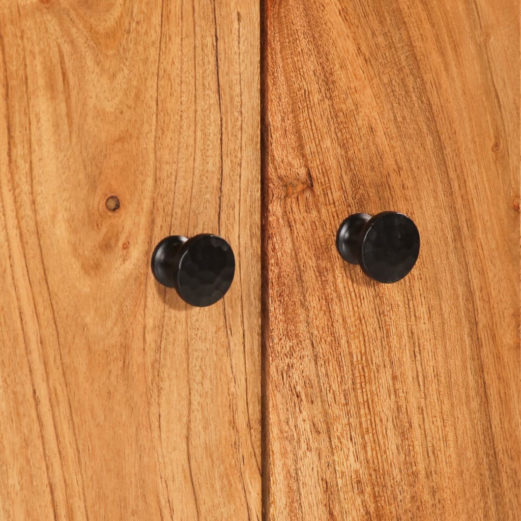 Highboard with Drawer 60x33x100 cm Solid Wood Acacia&Iron