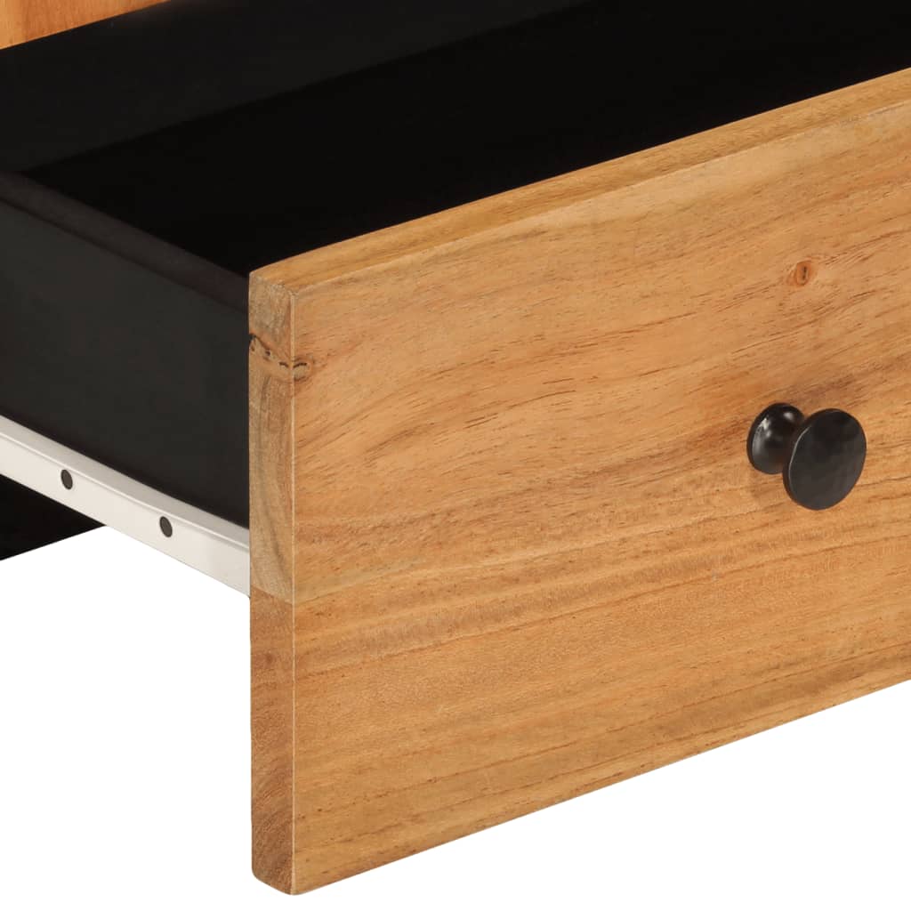 Highboard with Drawer 60x33x100 cm Solid Wood Acacia&Iron