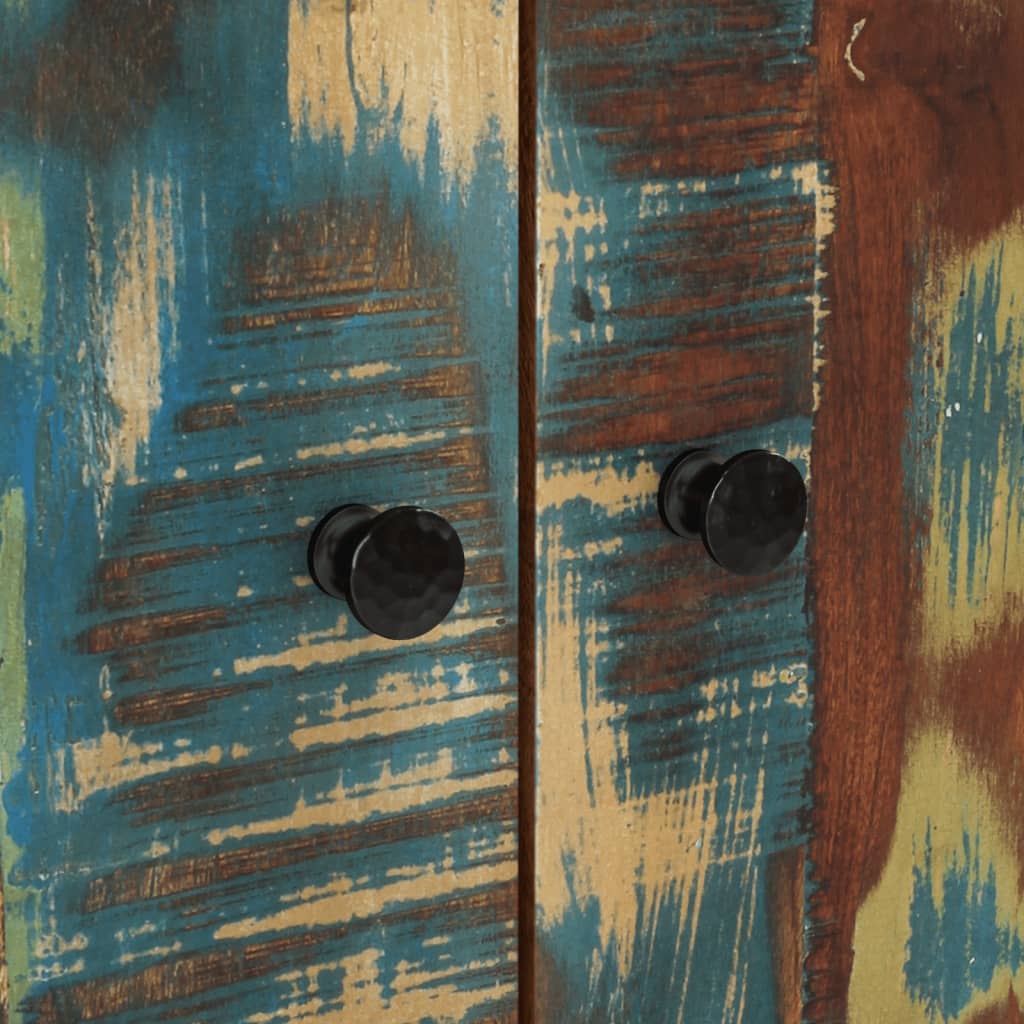 Highboard with Drawer 60x33x100 cm Solid Wood Reclaimed&Iron