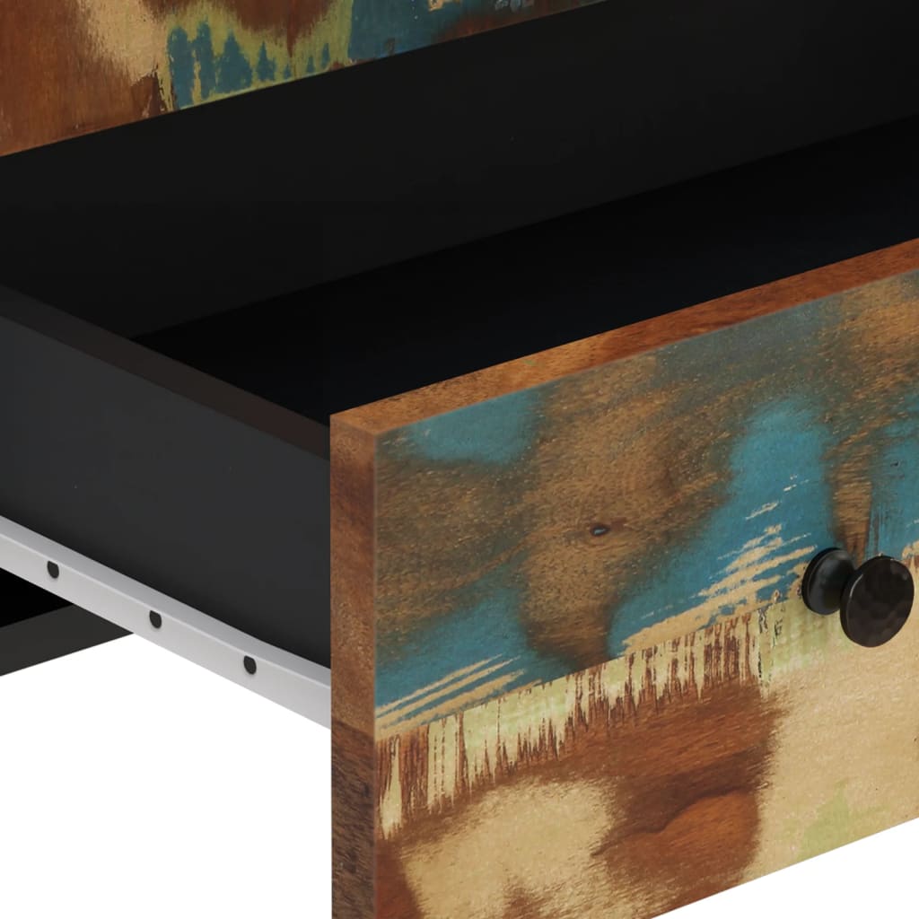 Highboard with Drawer 60x33x100 cm Solid Wood Reclaimed&Iron