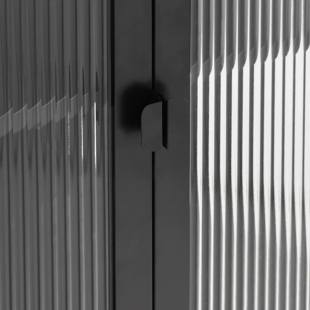 Sideboard Black 75x35x105 cm Glass and Steel