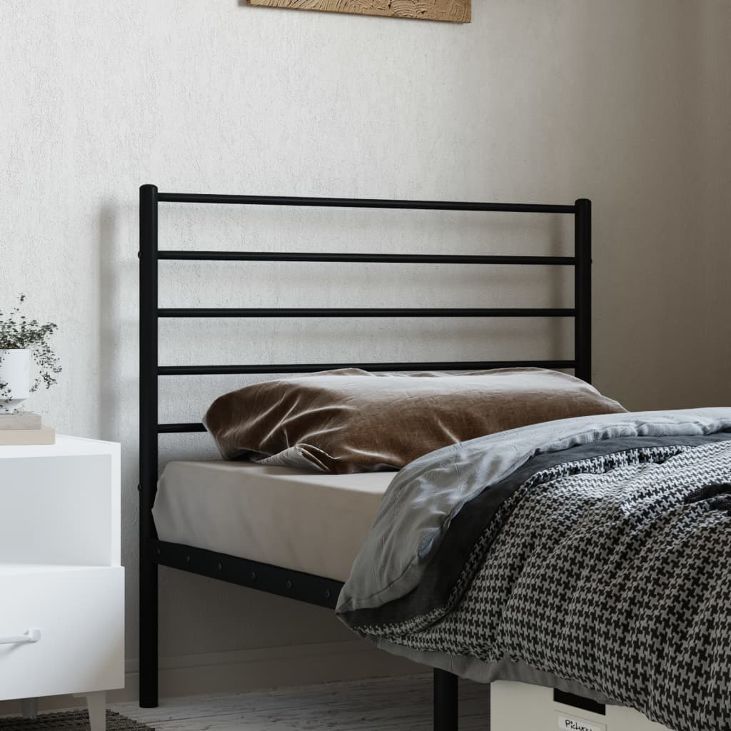 Metal Headboard Black 75 cm