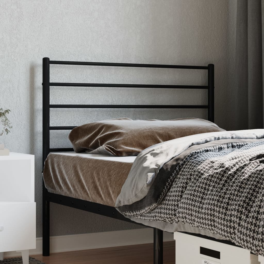 Metal Headboard Black 75 cm