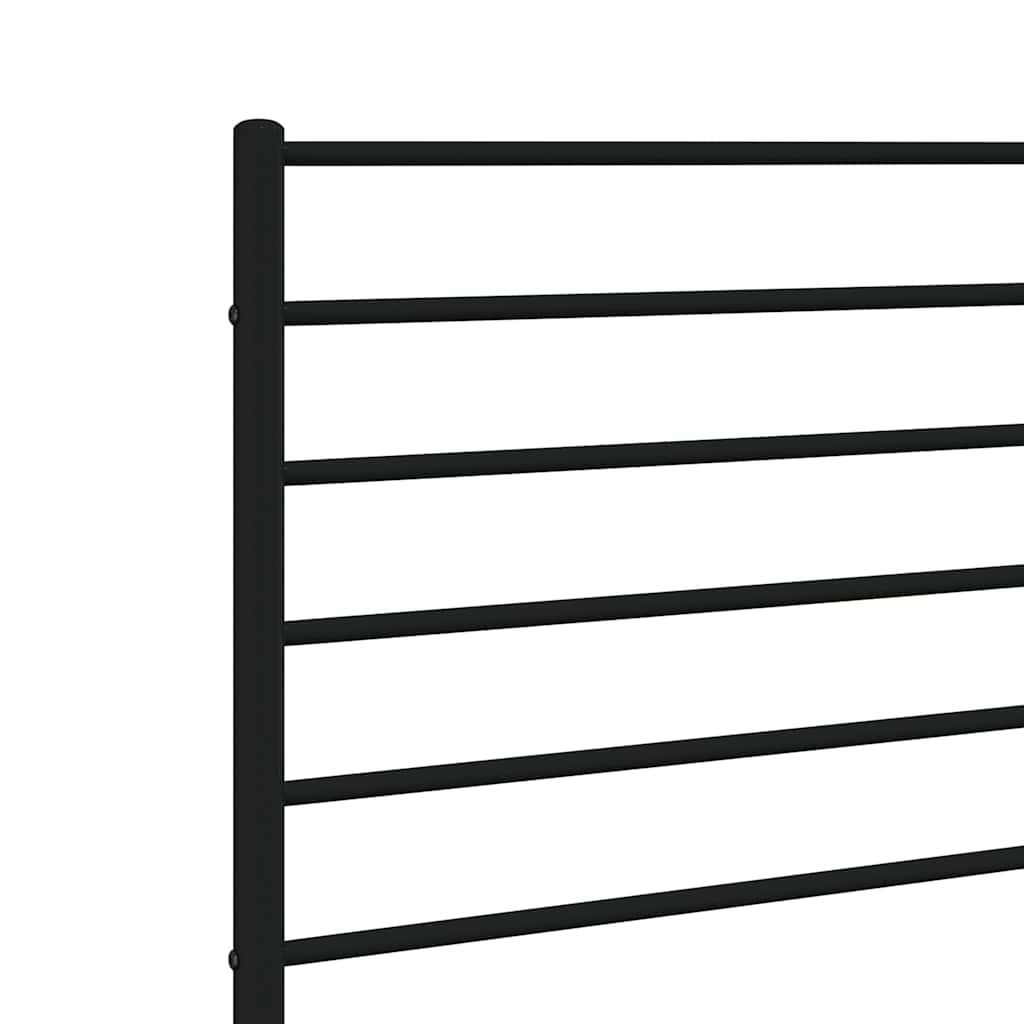 Metal Headboard Black 140 cm