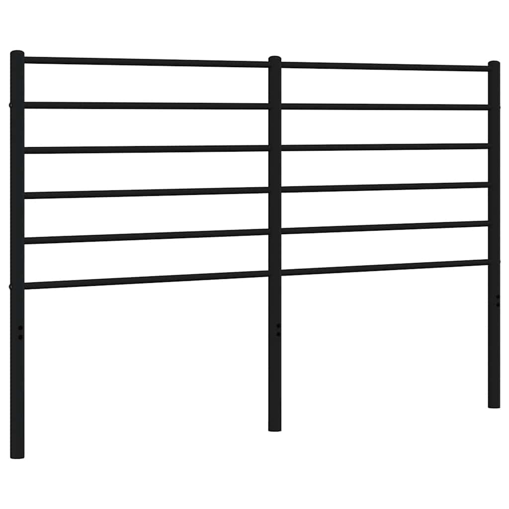 Metal Headboard Black 150 cm