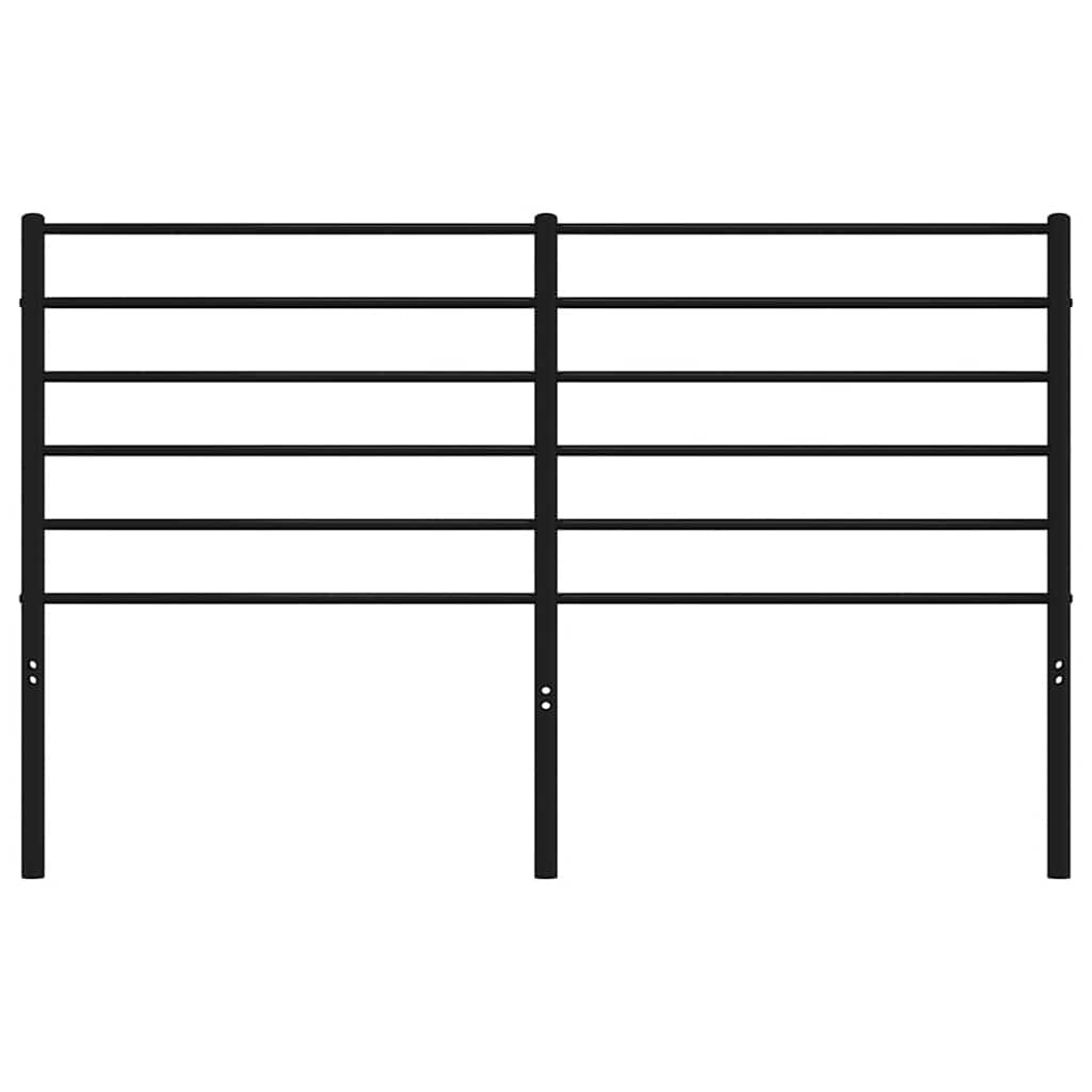Metal Headboard Black 150 cm