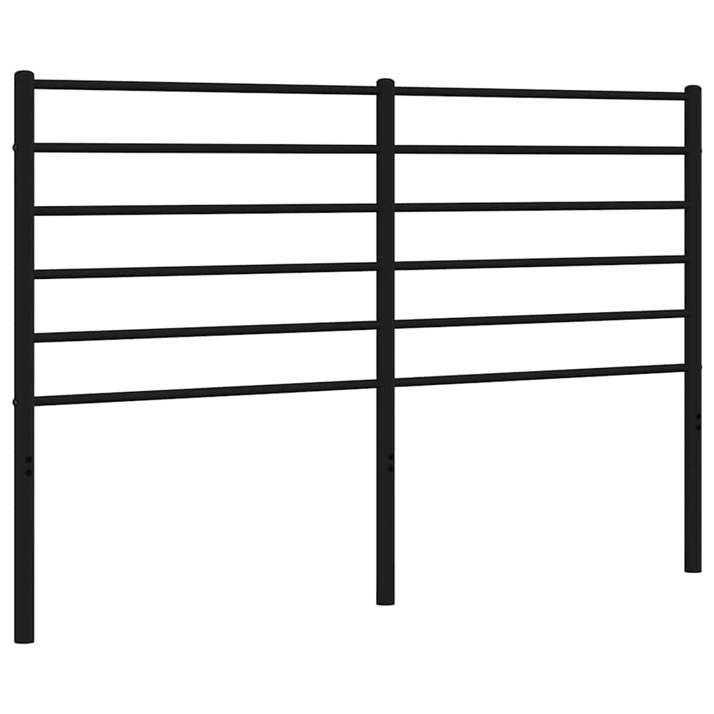 Metal Headboard Black 160 cm