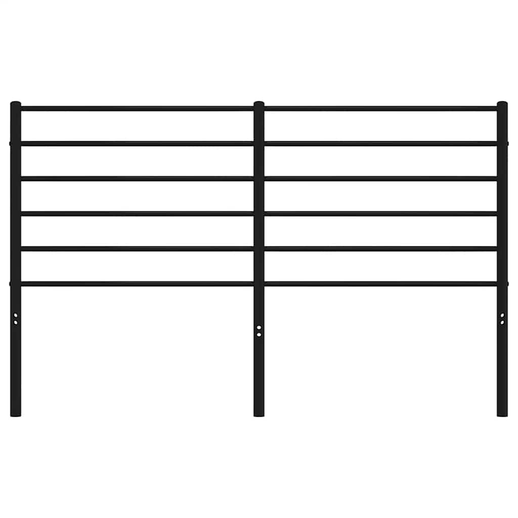 Metal Headboard Black 160 cm