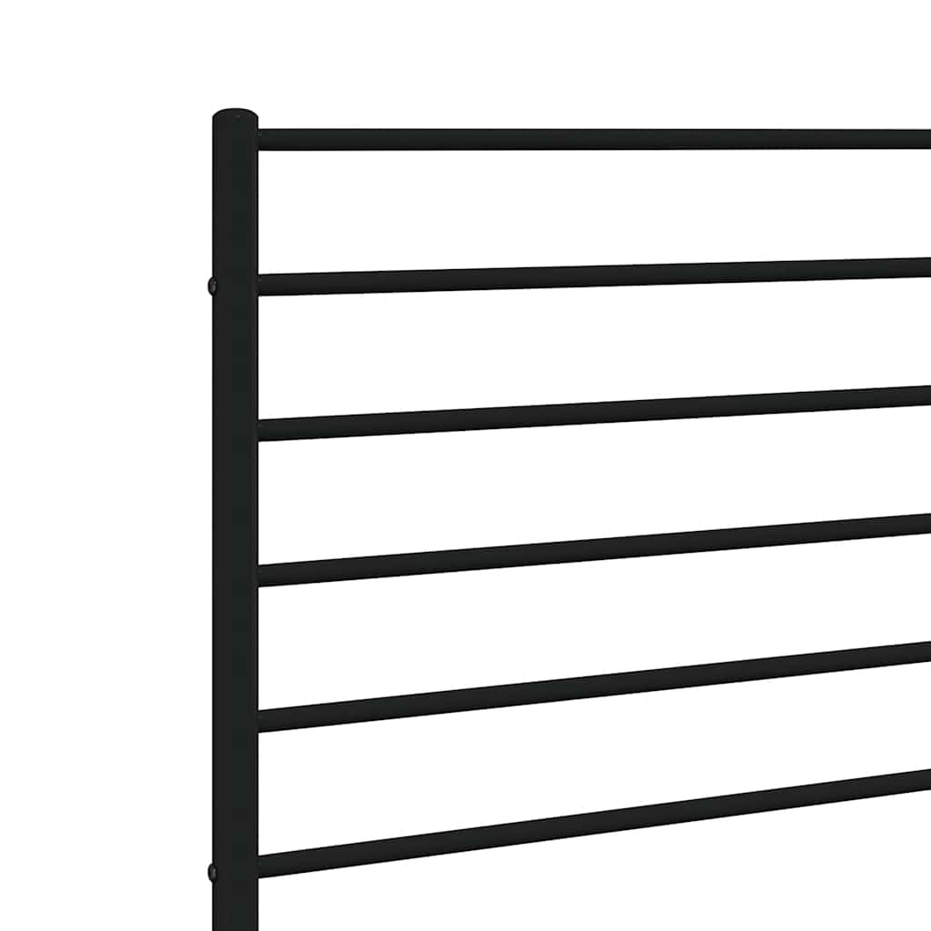 Metal Headboard Black 160 cm