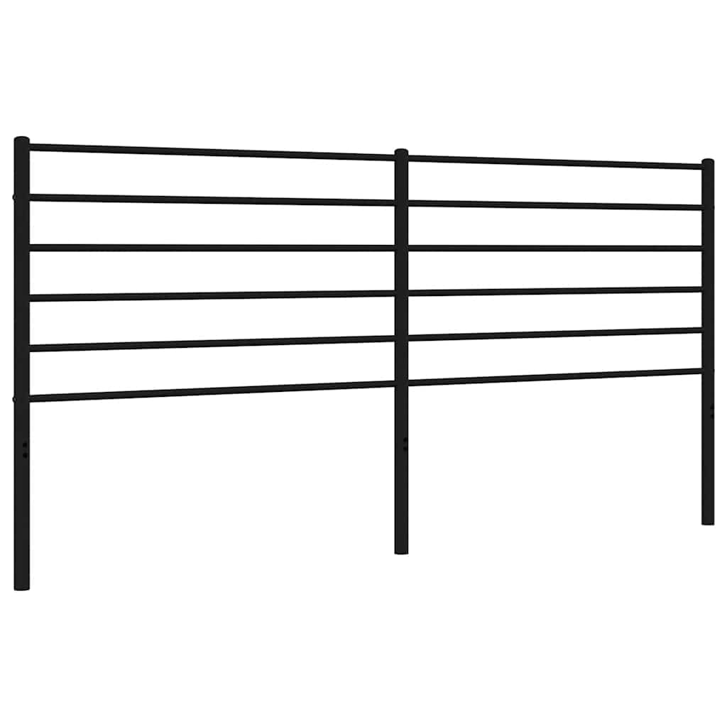 Metal Headboard Black 180 cm