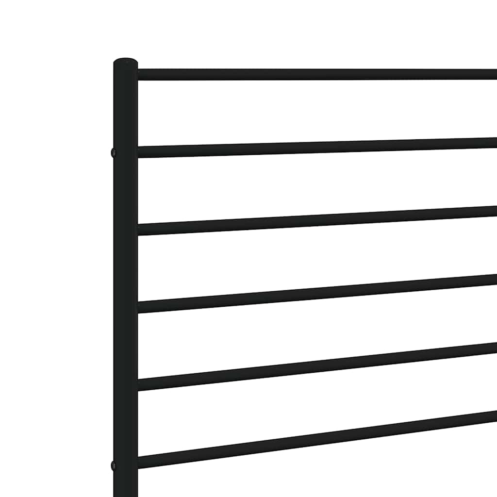 Metal Headboard Black 180 cm