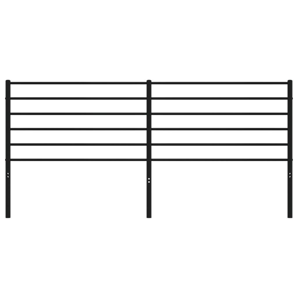 Metal Headboard Black 200 cm