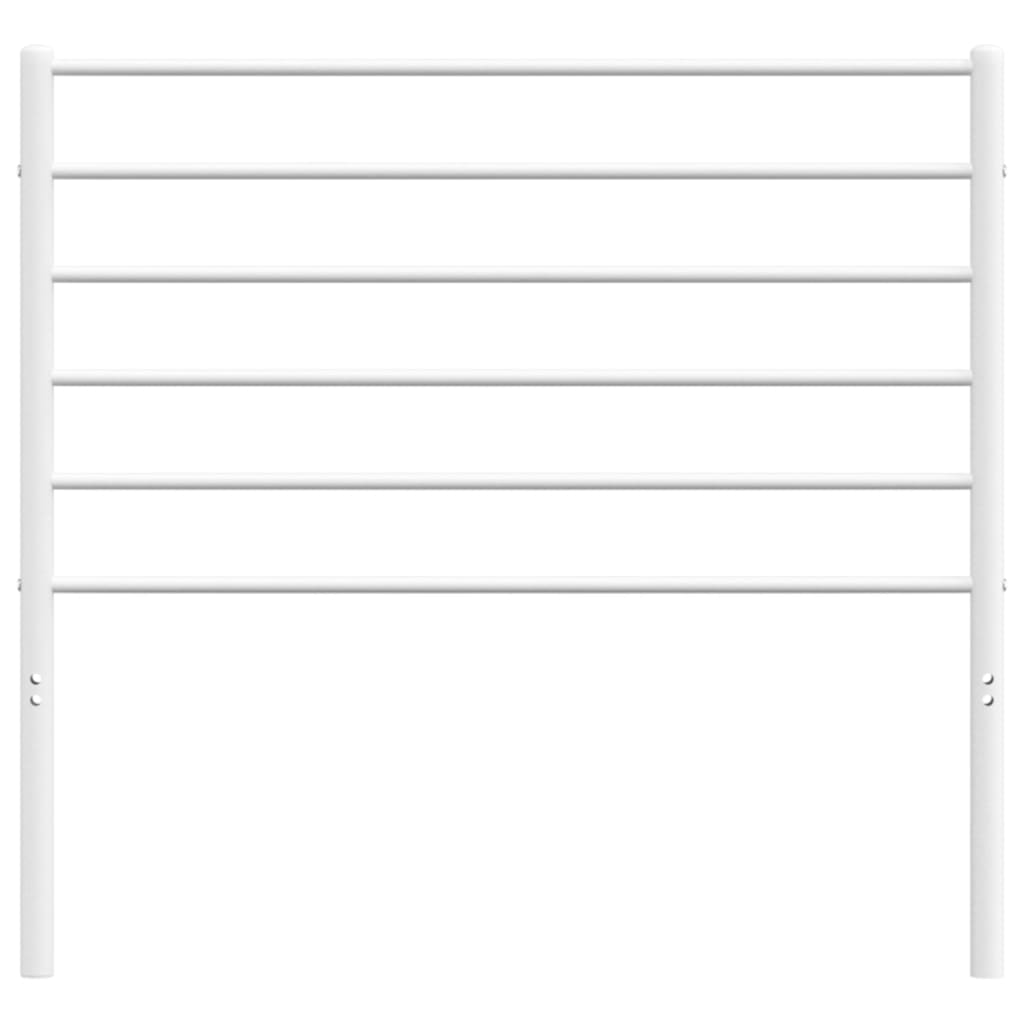 Metal Headboard White 80 cm