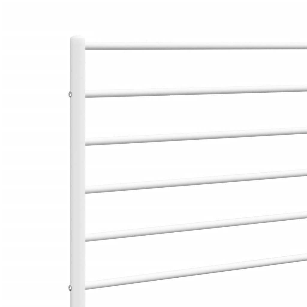 Metal Headboard White 120 cm